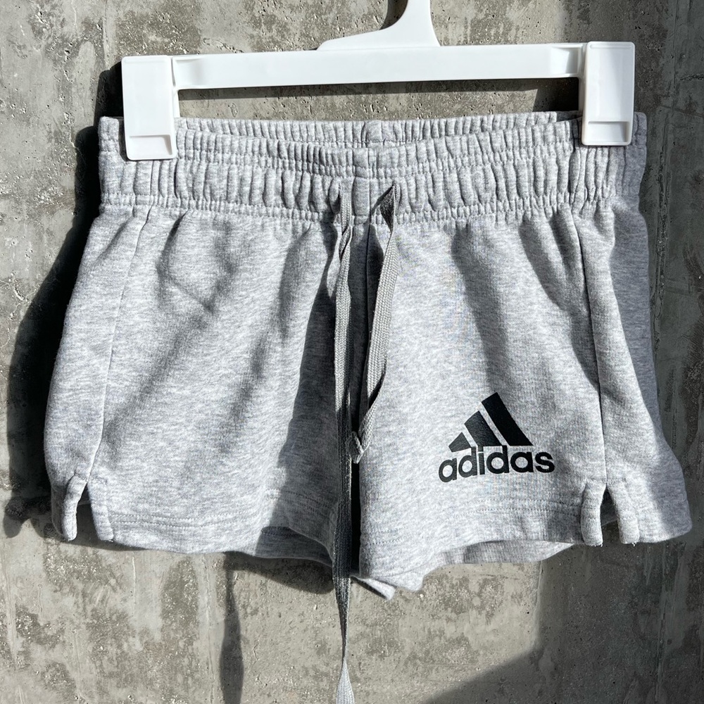 ADIDAS Logo Sweat Shorts in Grey